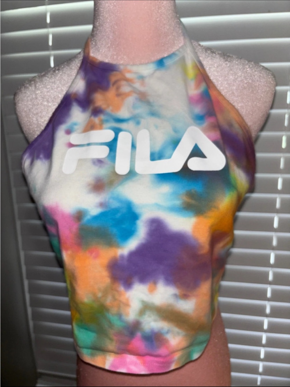Fila Multicolor Tie-Dye Halter Crop Top